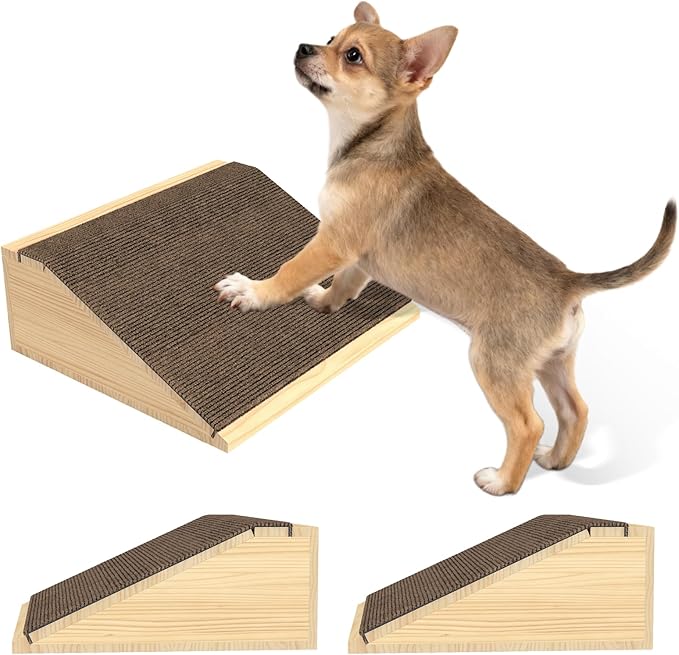 Dog Ramp for Stairs, Non-Slip Dog Stairs, Low-Angled Pet Ramps for Small, Medium Dogs & Cats, Step and Stair Assist for Injured and Older Pets, 2 Pack