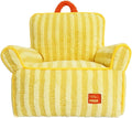 ZEZE Furniture-Style Sofa Pet Bed, Washable Plush Couch Bed with Bolstered Sides & Non-Slip Bottom for Dogs & Cats, Cozy Indoor Bed (Yellow, Small)
