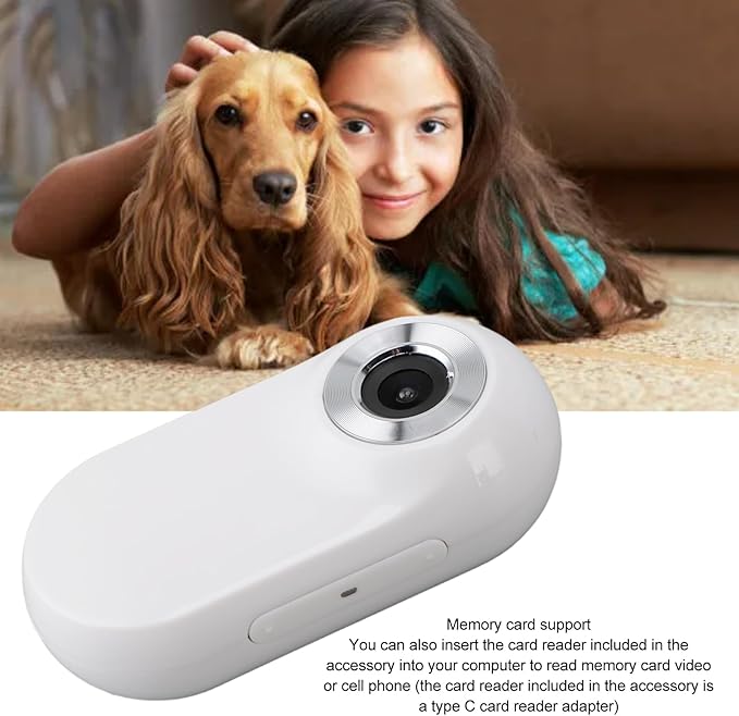Luqeeg Cat Camera Collar, HD 1080P 30 fps Pet Cameras with 170 Wide Angle Corrective Display & 0.96 Inch LCD Screen, Video Record Wireless Mini Sport Cam for Cats Dogs Activities