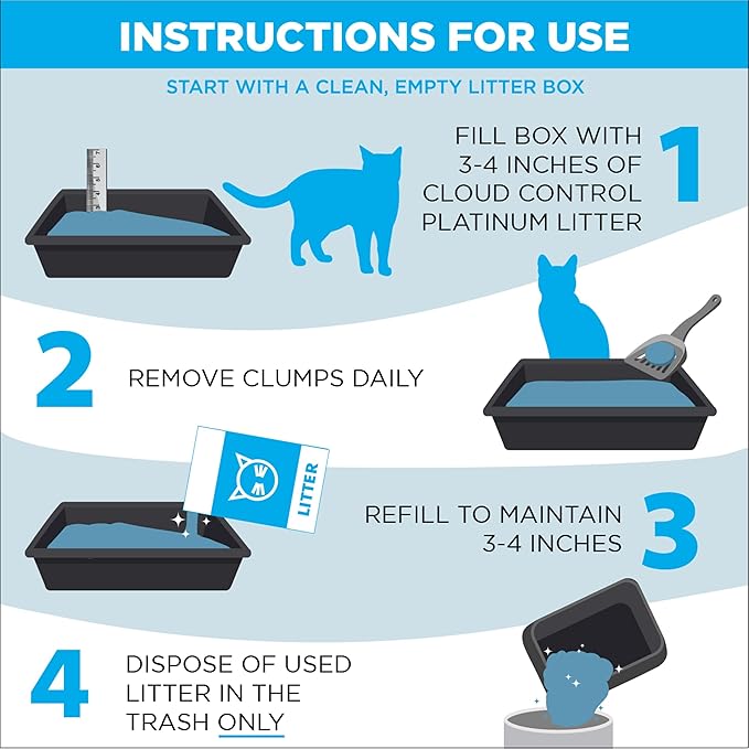 ARM & Hammer Cloud Control Platinum Cat Litter, Hypoallergenic, Dust-Free, Multi-Cat, 14-Day Odor Control, 18 lbs – Dander Shield & Baking Soda
