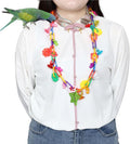 2 Pack Bird Necklace Toy Rainbow Necklace Bird Toy Bird Chewing Toy Cage Links Bird Swing & Climbing Chain for Smaller-Sized Birds