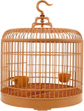ERINGOGO Hanging Birdcage for Parakeets and Small Birds, Plastic Decorative Outdoor Cage with Handle, 29.5-inch Dome Top for Travel and Home Use