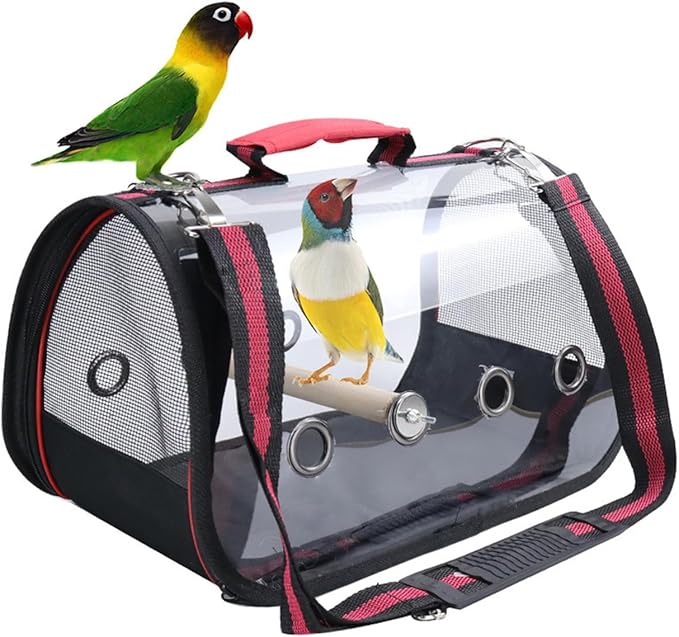 Bird Carrier Portable,Lightweight Breathable Parrot Outgoing Bags,Small Pet Carrier Bag with Shoulder Strap,Bird Rat Guinea Pig Squirrel Carrier_S