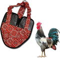 Hen Holster Bird Diaper, Wrap Around - for Hens, Roosters, Ducks, Leak-Proof Design, Comfortable Fleece Strap Bird Harness with Sewn-in Liner, Secure Hook and Loop Closure - S/M, Red Bandana