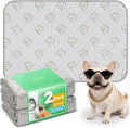 FXW Washable Pee Pads for Dogs, Puppy Pads with Super Absorbent, Specifically Designed for 36inch Cages, 23" x 35" Rectangle, Khaki, 2 Packs