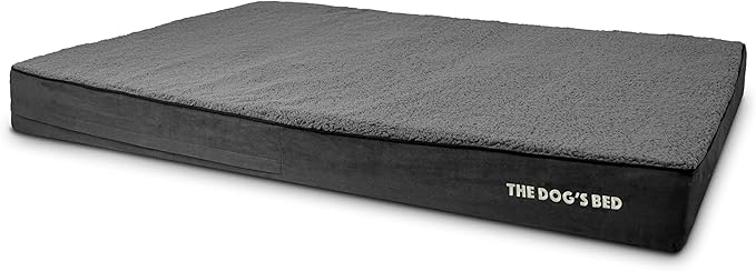 The Dog’s Bed Orthopedic Memory Foam Dog Bed Mattress, Plush Fabric, Grey Plush, XXXL, 6-Inch