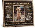 Dog Memorial Frame - Waiting at The Door Wooden Picture Frame for Pet Loss, 8''x10'' - Pup Remembrance Keepsake, Bereavement Decor Home, Sympathy Gift for Pets Owner, Dogs Mom