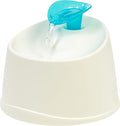 IRIS USA Cat Water Fountain, 44oz / 1.3L, Kitty Spout, Dog Fountain Water Bowl, Silent and Replaceable Charcoal Filter, White/Blue
