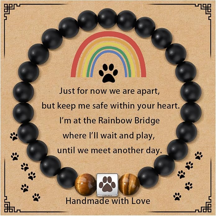 Dog Memorial Gifts for Loss of Dog, Pet Memorial Gift for Dogs, Bracelet for Women Men Who Loss of Beloved Dogs Cat Furry Friend