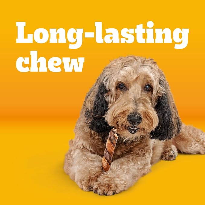 Pedigree Twisty Chews Medium/Large Long-Lasting Dog Treats Chicken & Beef Flavor, 9.17 oz. Pouch, 16 Count