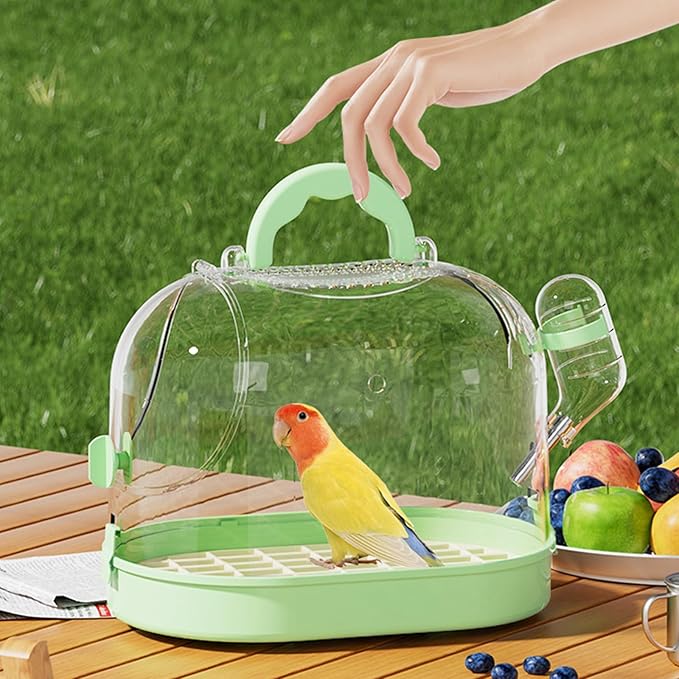 Portable Clear Bird Parrots Transport Cage Window Ventilated Carriers Bag Breathable Bird Carriers Travel Bag