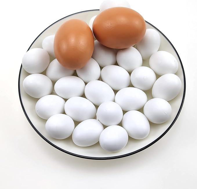 10 Pieces Pigeon Eggs Solid Plastic Eggs for Hatching Help Limit Births Laying Pigeon Agricultural Tool Poultry