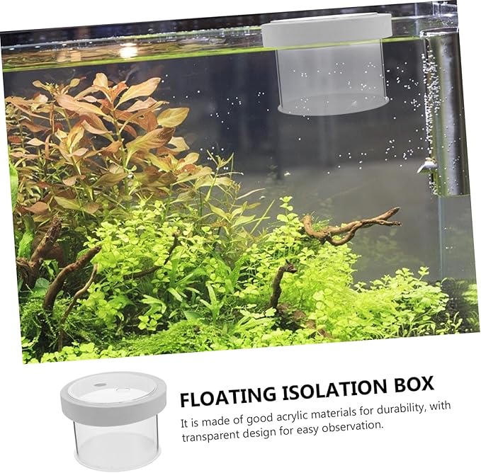 Floating Aquarium Breeding Box Fish Separator for Fry and Fish Water Permeable Design Cover for Home Use