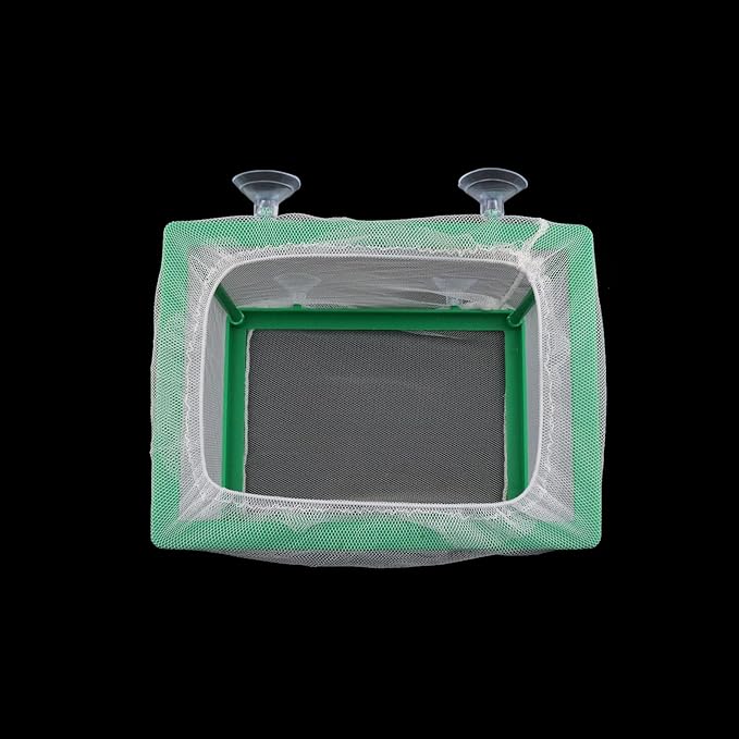 Xiaoyztan Aquarium Breeder Box,Plastic Isolation Separation Mesh Net Fish Tank,Hatchery Incubator Mesh Breeding Box with Suction Cup for Aquarium,Pack of 1