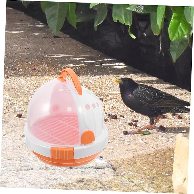 Happyyami Bird Portable Travel Cage Small Bird Carrier Parrot Cage Comfortable Handle for Outdoor Trips Hiking Camping