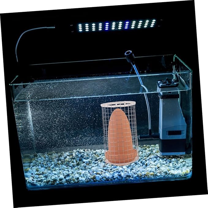 Fish Breeding Cone Pottery Spawning Barrel with Divider Net for Fresh and Saltwater Tanks Smooth Edges Egg Laying Ornament to Enhance Reproductive Rate and Create Natural Habitat