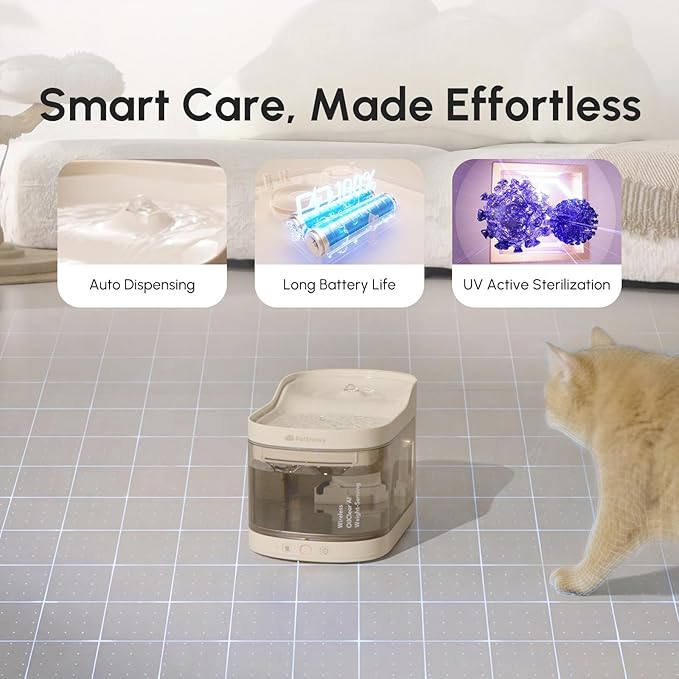 PetSnowy OilClear A.I Series Wireless Weight-Sensing Pet Fountain