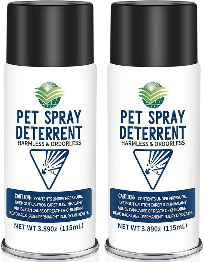 Cat Spray Deterrent System, Pet Deterrent Device Refill, CATSSS Refill [ 7.78Oz & 2 Pack ] Safe for Cats & Dogs Motion Activated Pet Deterrent Spray System-Only Applicable to The First Generation
