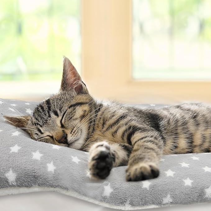 2 Pack Cat Blanket for Indoor Cats Ultra Soft and Warm Calming Cat Bed Fleece Pet Mat for Anxiety and Stress Washable Kitten Blanket