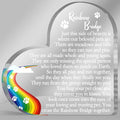 Rainbow Bridge Sign Decor, Pet Memorial Sympathy Gift for Loss of Dog Cat, Pet Loss Memorial Acrylic Decorations, Condolences Gifts for Pet Loss Remembrance Keepsake