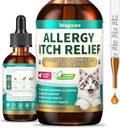 Natural Allergy Relief for Cats, Cat Itchy Skin Allergy Relief - Omega 3 & Probiotic for Allergies Cats, Cat Itch Relief - Skin & Coat Health, Immune Support, Seasonal Allergies - Chicken Flavor