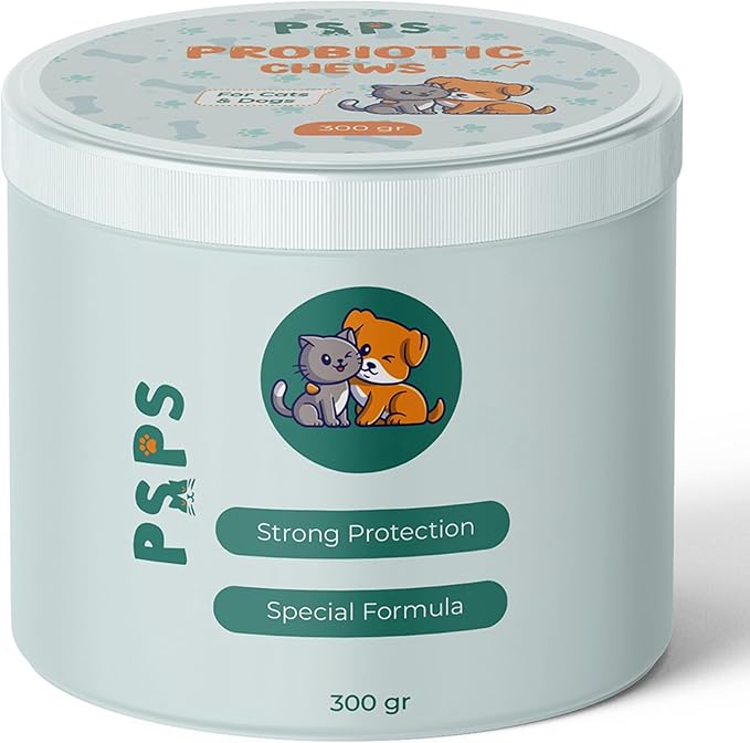 Probiotics for Dogs & Cats - Dog Probiotic Chews for Gut Health, Digestive Support, Reduces Diarrhea&Gas, Seassonal Allergies, Bad Breath & Boosts Immunity - 120 Soft Chews