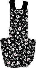 Chicken Diapers Duck Diaper Diaperalls for Hens, Roosters, Ducks, Ducklings - Reusable, Adjustable by Uni Infinity (Black Floral, Chicken Small, 1, Count)