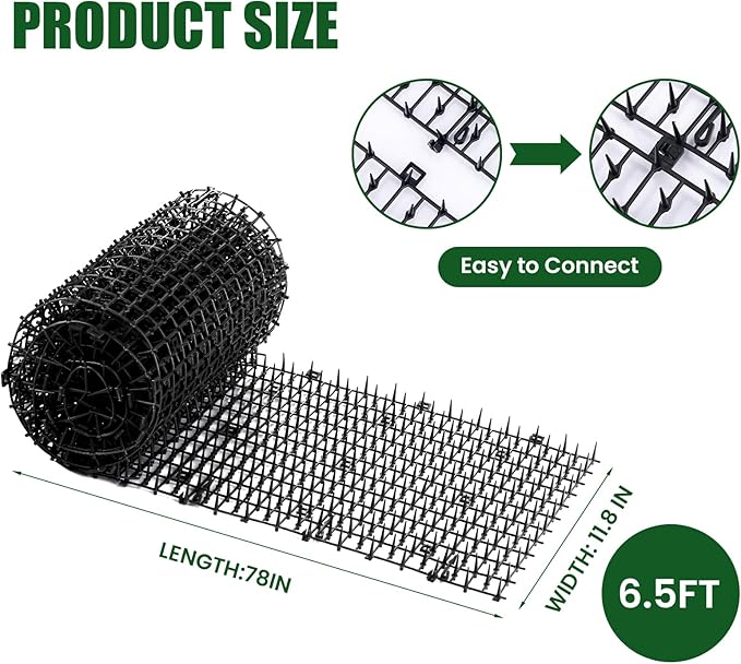 Cat Scat Mat with Spikes 13FT Cat Deterrent Mats Plastic Scat Mat for Dogs and Cats Spike Deterrent