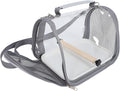 Beaupretty Small Bird Cage Travel Carrier with Handheld Portable Design, Lightweight Gray Pet Carrying Case for Small Parakeets and Conures, Outdoor Bird Transport Bag for Vacations