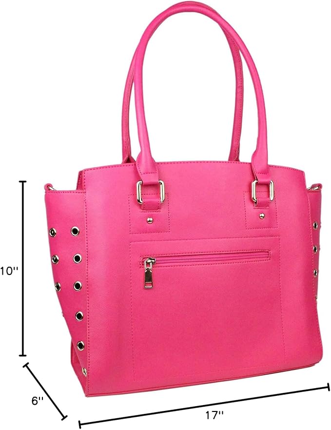 Parisian Pet Dog Purse – Hot Pink Breathable Pets Purse - Fashion Pet Carrier Purse - Leather Purse for Dog Carrying Small and Medium Dogs - Dog Purse Carrier - Adorable Puppy Carrier Handbag