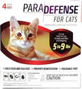 PARADefense for Cats Flea Treatment – Fast-Acting Topical Prevention for Cats Over 5 lbs, 4 Monthly Doses – Vet-Recommended, Waterproof Formula Kills Fleas Immediately