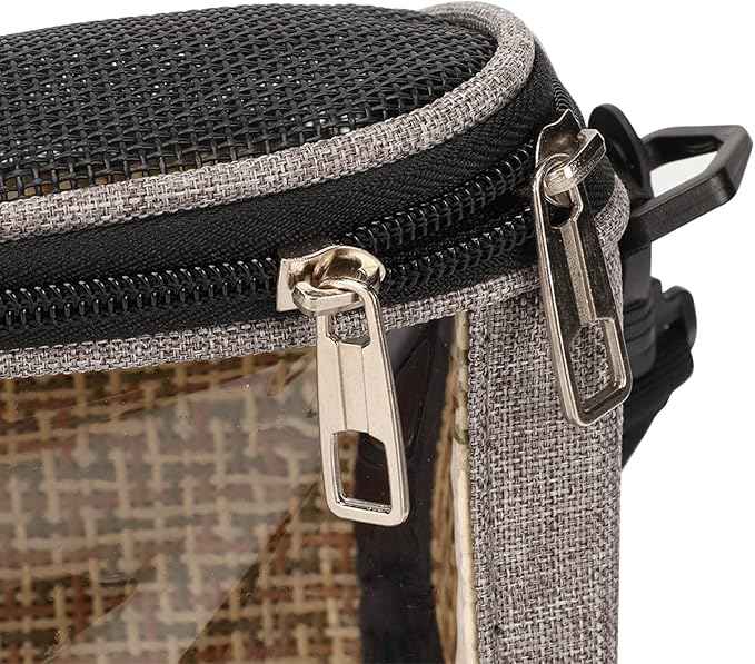 Bird Carrier Bag,Portable Travel pet Hamster Bag,Transparent Lightweight Breathable Parrot Travel Cage for Cockatiels Parakeets Small Bird Rat Guinea Pig Squirrel Carrier (Grey)