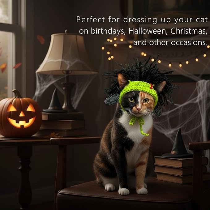 Cute Cat Hat Suitable for 5-16 lbs - Kitten Outfits Head Circumference 11" or Less cat Costumes for Cats only