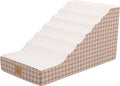 Pets Ramp for High Beds, Small Dogs & Senior Cats - Non-Slip Texture & Machine Washable Cover - Supportive Foam for Joint Comfort, Easy Climb for Couch, Sofa, Furniture (Tan)