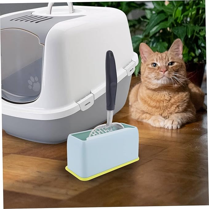 DECHOUS 2Pcs Cat Litter Scoop Holder Convenient Plastic Stand for Litter Scooper Durable Storage for Cat Waste Keeps Floors and Organized