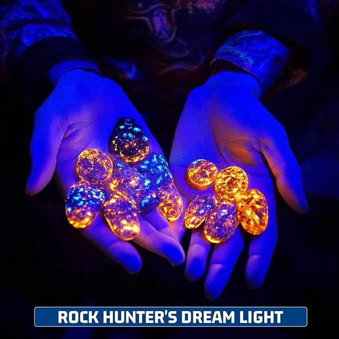 S3U UV Flashlight Blacklight, Rechargeable Powerful Handheld UV Light for Resin Curing, Pet Urine & Scorpion Detection, Rocks & Minerals Hunting (365NM)