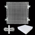 Adjustable Plastic Grid Panel for Fish Tank Divider, 11.8x11.8 Inch, 8pacs - Interlocking Design for Aquarium Separation, Reptile Basking and Plant Support(White)