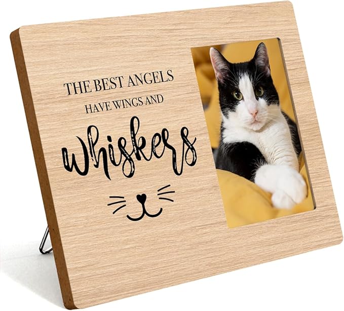IAXIC Pet Memorial Gifts for Cats, Cat Loss Of Cat, Sympathy Gift Picture Frame, Gifts, Remembrance Photo Frame Desk Shelf Table Top Home Decor