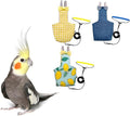Bird Diaper Harness Flight Suit Clothes with 80 Inch Flying Leash Rope for Parrots Conure Cockatiel Pet Birds Weight 80-105 Grams，3 Pieces Including Three leashes and Three Cotton Pads