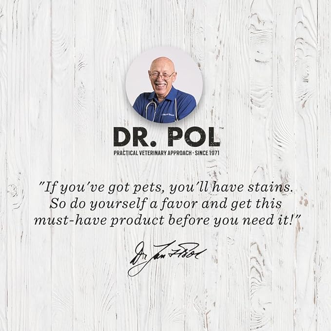 Dr. Pol Incredi-Pol Stain & Odor Remover | Eliminates Dirt, Urine & Feces | Safe and Effective Around Pets & Their Favorite Spots | Trigger Spray for Easy Use | 24 oz | Fresh Citrus