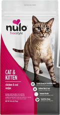 Nulo Freestyle Cat & Kitten Dry Food - Chicken & Cod Recipe, High Protein Grain Free Cat Food, Natural Kibble with Probiotics & Omega Fatty Acids, 14lb Bag