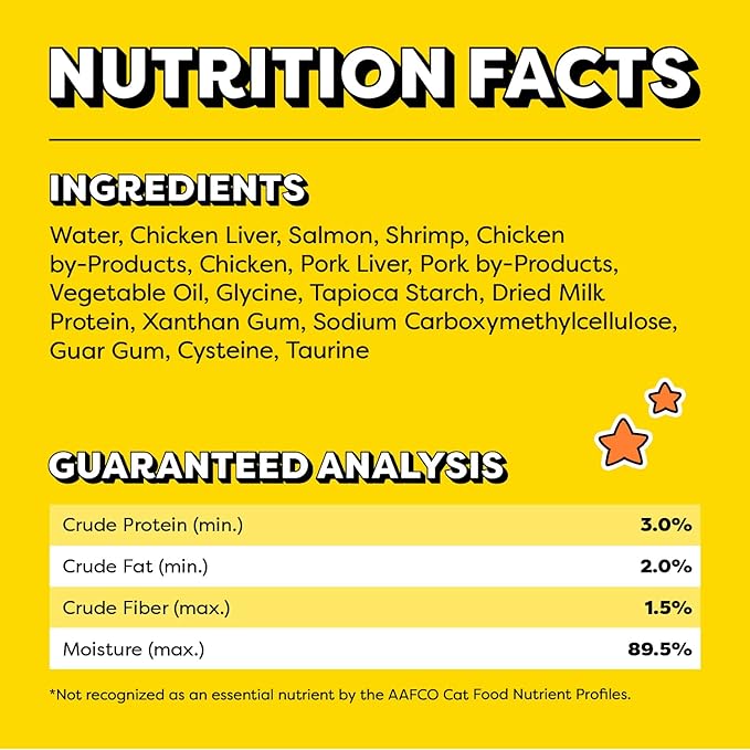 Temptations Creamy Puree Squeezable Lickable Cat Treats, Wet Cat Treats with Salmon and Shrimp, 0.42 oz. Tubes, 4 Count, Pack of 11 (44 Total)