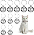 10 Pack Silver Dog Bell, Pet Bells Collar Bells for Small Dogs Cat Collar Charm Hanging Ring Decoration Pet Pendant Accessories Anti-Lost Training Bell DIY Crafts for Pets Daily Use (2 Sizes)