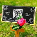 Personalized Pet Memorial Stone, Weatherproof Granite Dog Headstone - Custom Grave Markers for Dogs&Cats Engraved with Photo Name Date,Memorial Stones for Memory Garden
