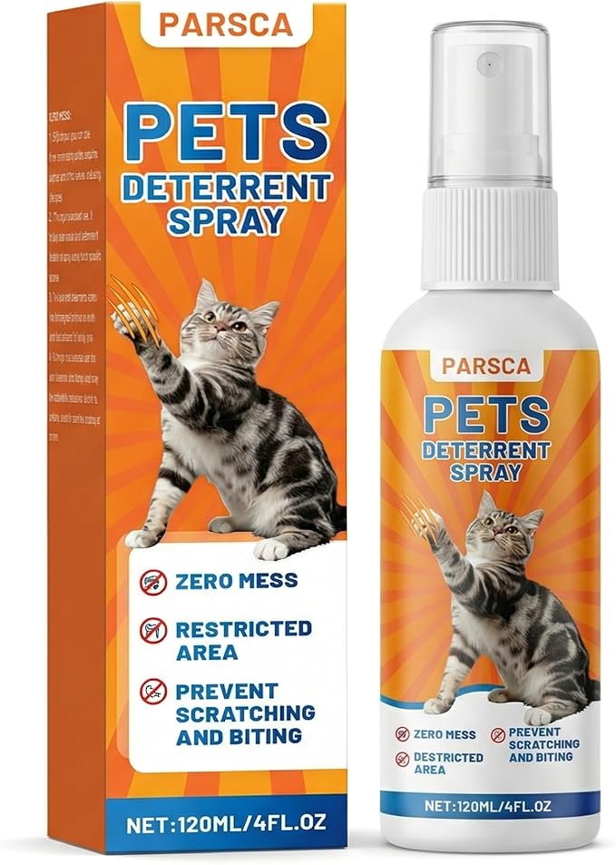 Cat Repellent Spray, Cat Deterrent Spray - Indoor & Outdoor Training Safe, Protect Furniture, Sofas, Rugs, Restricted Areas-for Behavior, Natural, Effective 100 ml