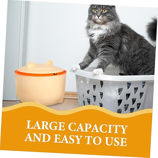 Toyvian 1set Cat Litter Disposal Bin with Capacity Odor-Containment Trash Can for Pet Waste Includes Trash Bags Easy One-Button Operation for Home Use