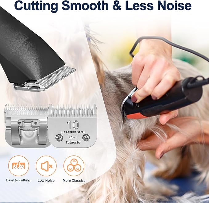 10# Clipper Blades Pet Grooming Clipper Replacement Blades Detachable Blade Compatible with andis/wahl/Oster Dog Clippers