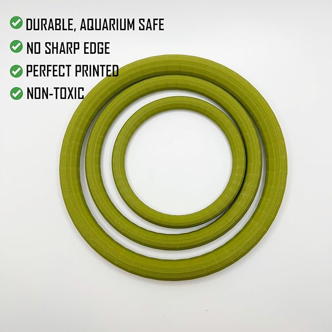Aquarium Floating Duckweed Organizer. Set of 3 Floating Rings - 3in, 4in and 5 in. Floating Fish Feeding Ring. Aquarium Fish Tank Decor. Aquarium Starter Kit.