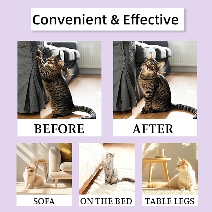 Natural Cat Restricted Area Spraying, Pet Training Spray for Cats and Dogs – Stops Chewing, Licking & Peeing – Teaches Pets Where Not to Go – Safe Indoor & Outdoor Use