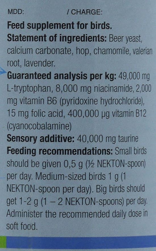 Nekton-Relax for Nervous and Noisy Birds (4.6 oz)